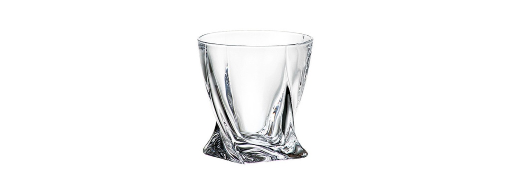 QUADRO-0-55 ml-6 VASO SHOT-C CRISTAL DE BOHEMIA