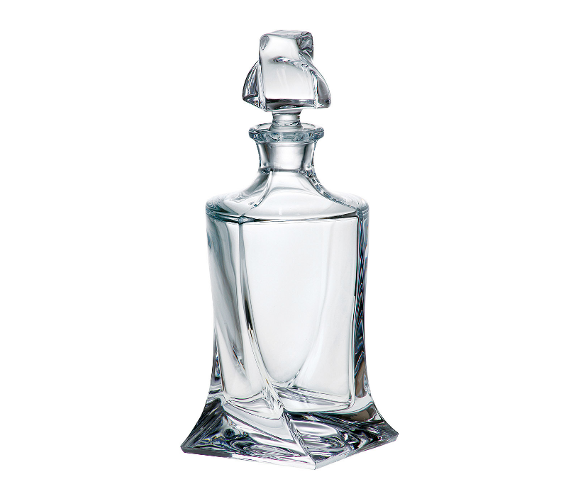 QUADRO-0-850 ml-BOTELLA RECTA-C CRISTAL DE BOHEMIA