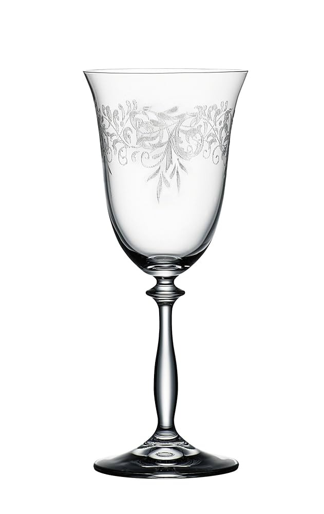 ROMANCE-PANTOGRAFIADO-350 ml-COPA VINO-BOHEMIA CRISTAL