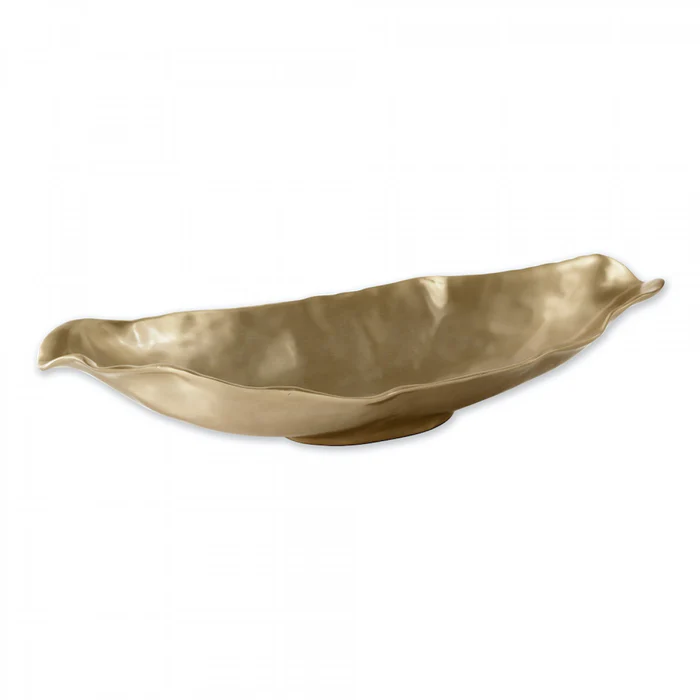 SIERRA MODERN MAIA GOLD-DORADO-45 cm-BOWL OVALADO LARGO MEDIANO 7756 BEATRIZ BALL