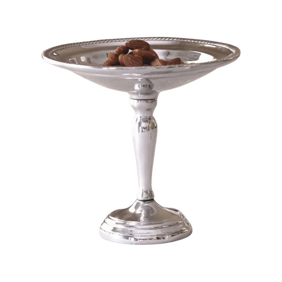 SOHO-PLATEADO-17 cm-FUENTE GALONES MEDIANA CON PEDESTAL 8239 BEATRIZ BALL