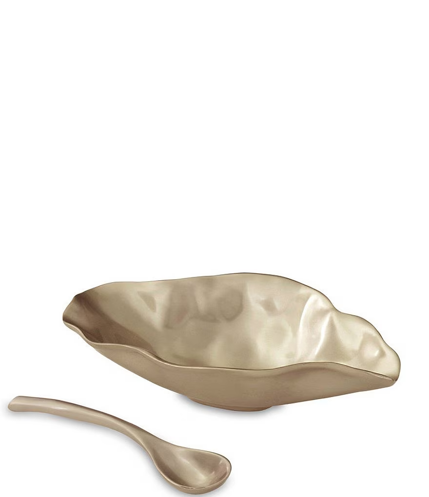 SIERRA MODERN MAIA GOLD-DORADO-23 cm-BOWL MEDIANO CON CUCHARA 7836 BEATRIZ BALL
