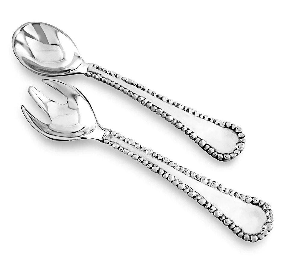ORGANIC PEARL-PLATEADO-30 CM-CUCHARONES ENSALADA GRANDES 6591 BEATRIZ BALL