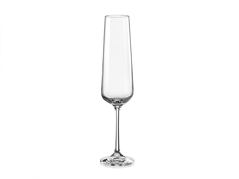 SANDRA -0-220 ml-2 CHAMPAGNE FLAUTA NOVIOS BOHEMIA CRISTAL