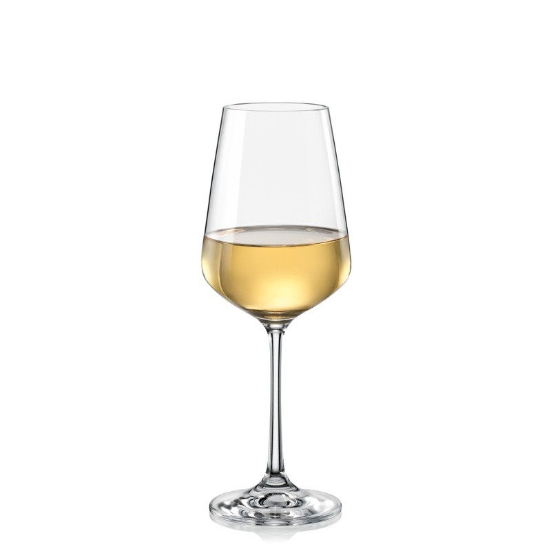 SANDRA -0-250 ml-6 COPAS VINO BOHEMIA CRISTAL