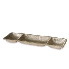 SIERRA MODERN-DORADO-32 cm-FUENTE CON TRES DIVISIONES BEATRIZ BALL