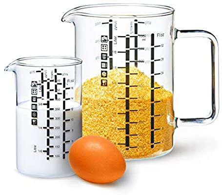 SIMAX-0-0,5/1,0 l-SET JARRAS DE MEDIR (2 PIEZAS) BOHEMIA