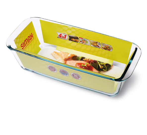 SIMAX-0-285  x 120x76 mm-MOLDE PAN-BOHEMIA CRISTAL