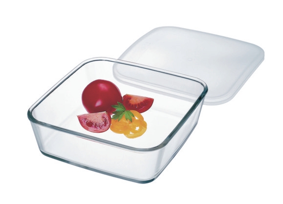 SIMAX-0-500 ml-CONTENEDOR RECTANGULAR CON TAPA BOHEMIA CRISTAL