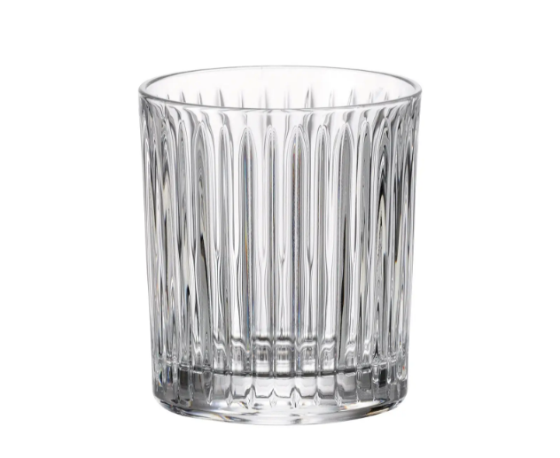 SKYLINE-0-320 ml-6 VASOS DE WHISKY-C CRISTAL DE BOHEMIA
