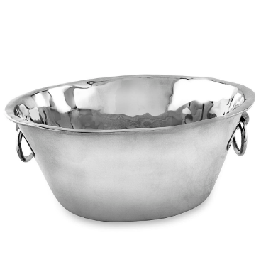 SOHO-PLATEADO-37 cm-BALDE HIELERA CON AGARRRADORES 6036 BEATRIZ BALL