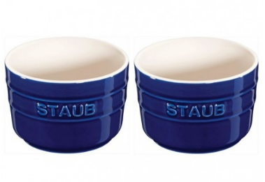 STAUB-CERAMIC-AZUL-9 cm-RAMEKIN 2 PIEZAS
