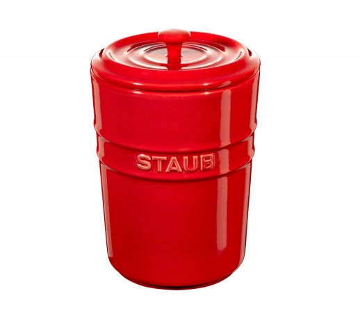 STAUB-CERAMIC-CHERRY-1000 ml-POTE REDONDO