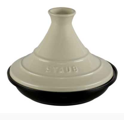 STAUB-HIERRO FUNDIDO-CREMA-20 cm-TAGINE PEQUEÑO