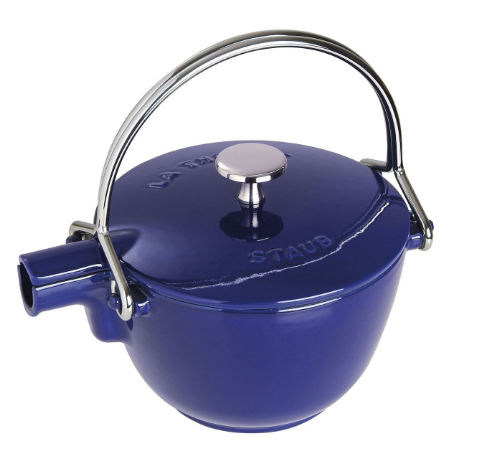 STAUB-HIERRO FUNDIDO-AZUL-16.5 cm-TETERA REDONDA