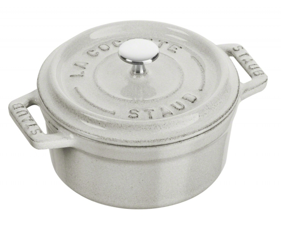 STAUB-HIERRO FUNDIDO-BLANCO -10 cm-MINI COCOTTE
