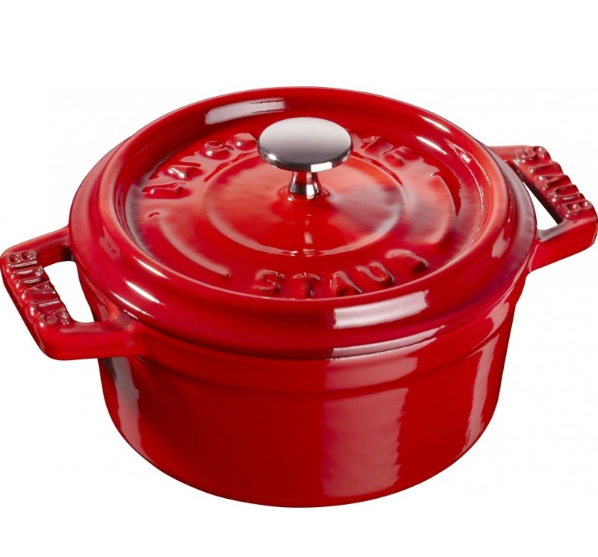 STAUB-HIERRO FUNDIDO-CHERRY-10 cm-COCOTTE REDONDO