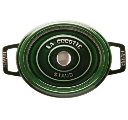 STAUB HIERRO FUNDIDO-VERDE ALBAHACA-27 cm-COCOTTE OVALADO