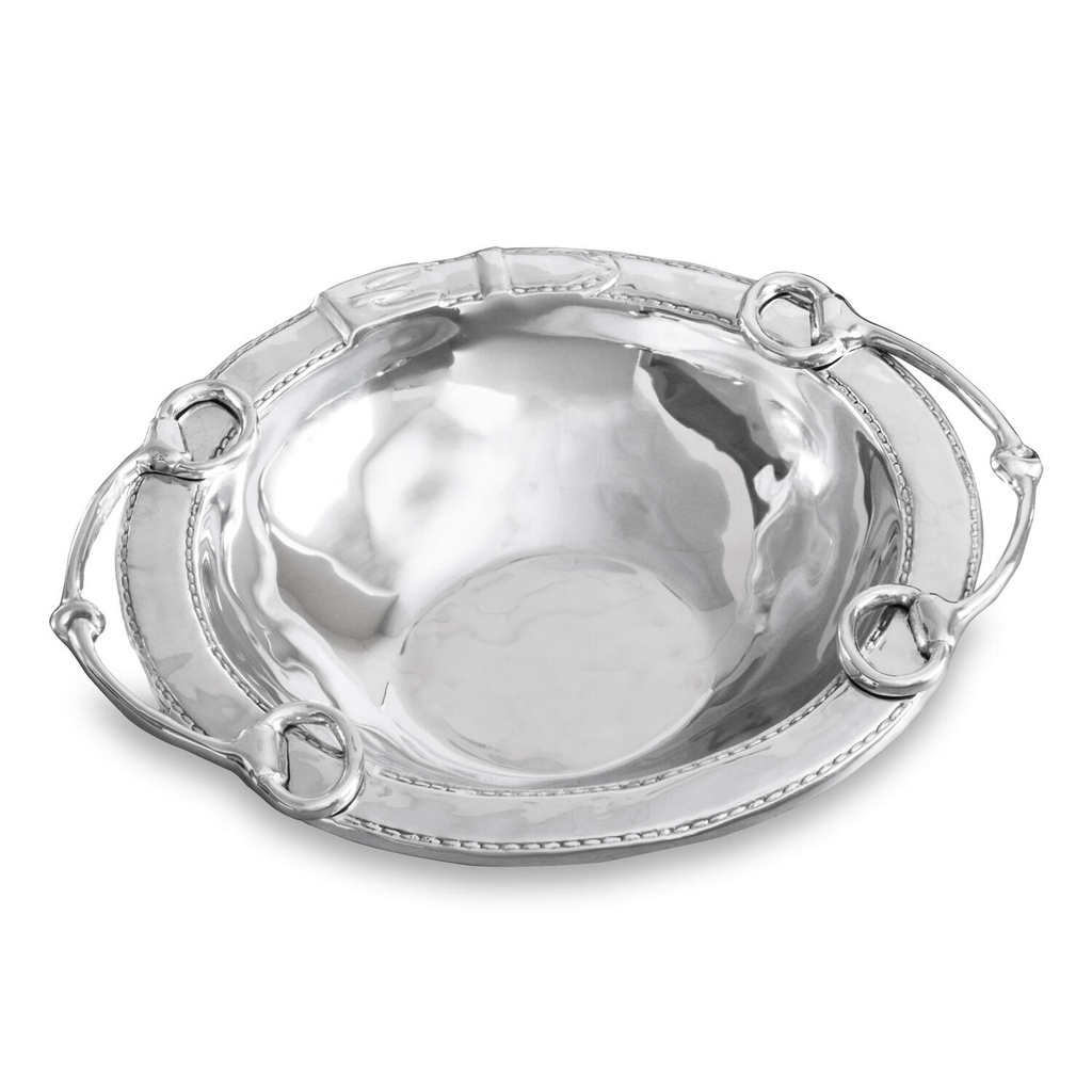 WESTERN-PLATEADO-39 cm-BOWL CON AGARRADORES ECUESTRE-BEATRIZ BALL