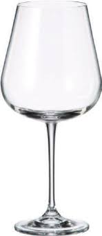 ARDEA-0-450 ml-6 COPAS VINO TINTO-C CRISTAL DE BOHEMIA