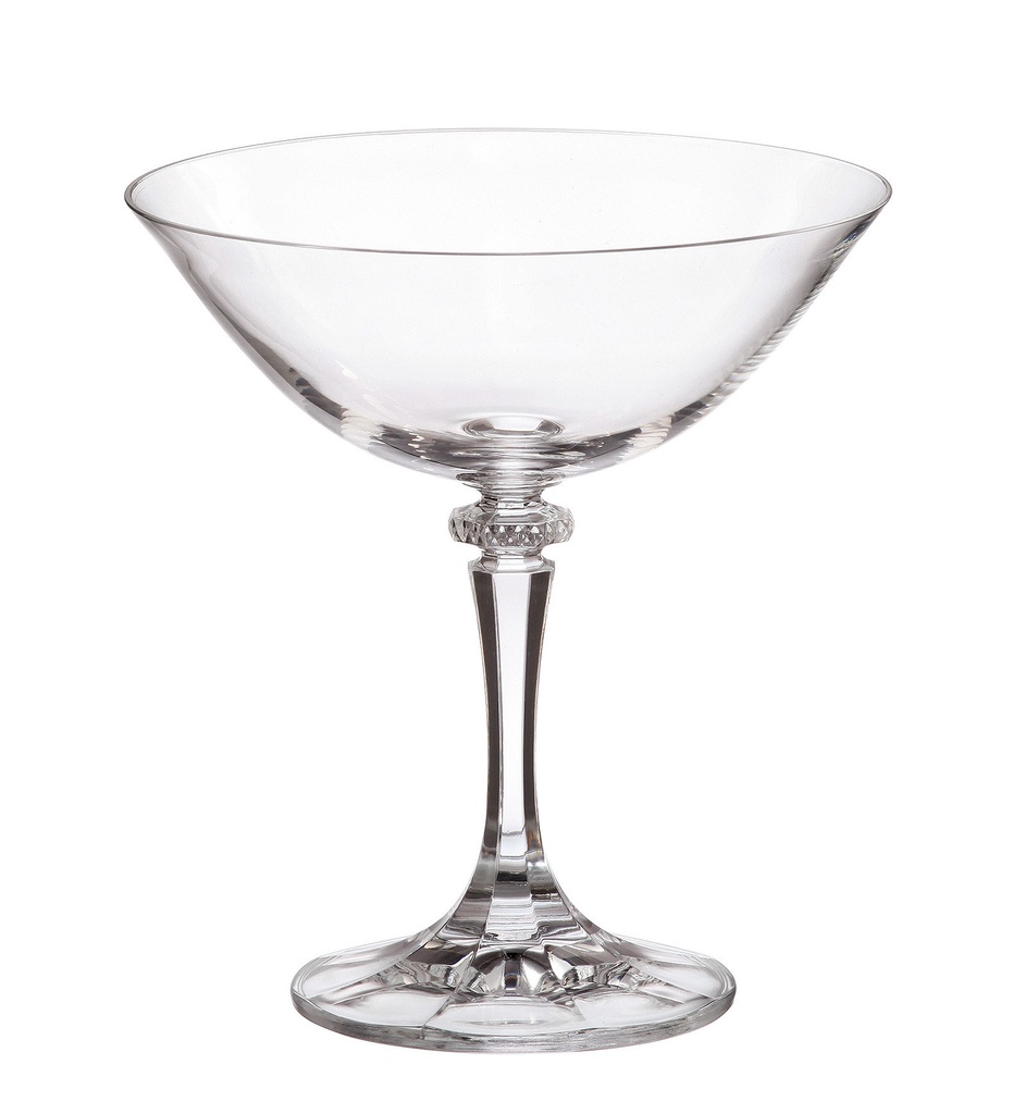BRANTA-0-180 ml-6 CHAMPAGNE PLATO- C CRISTAL DE BOHEMIA