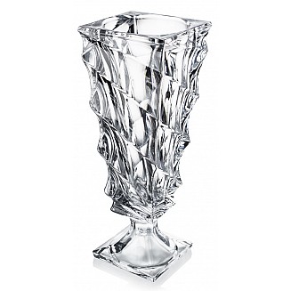 CASABLANCA-0-39 cm-FLORERO CON PIE- C CRISTAL DE BOHEMIA