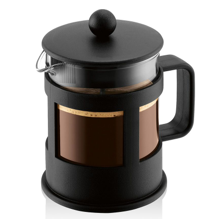 KENYA-NEGRO BOROSILICATO-500 ml-PRENSA DE CAFE 4 TAZAS-BODUM