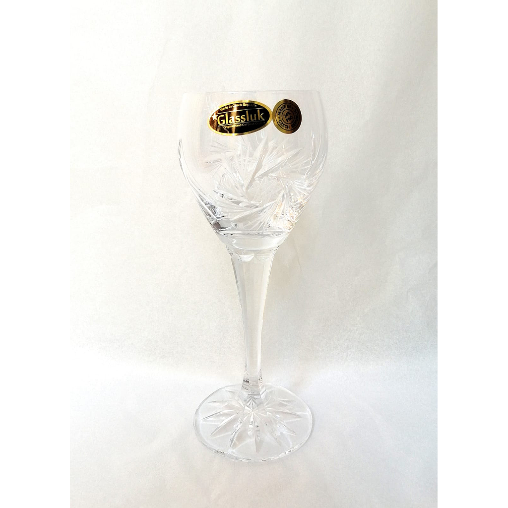 CRISTAL DE ROCA-26078-210 ml-6 COPAS-BOHEMIA CRISTAL