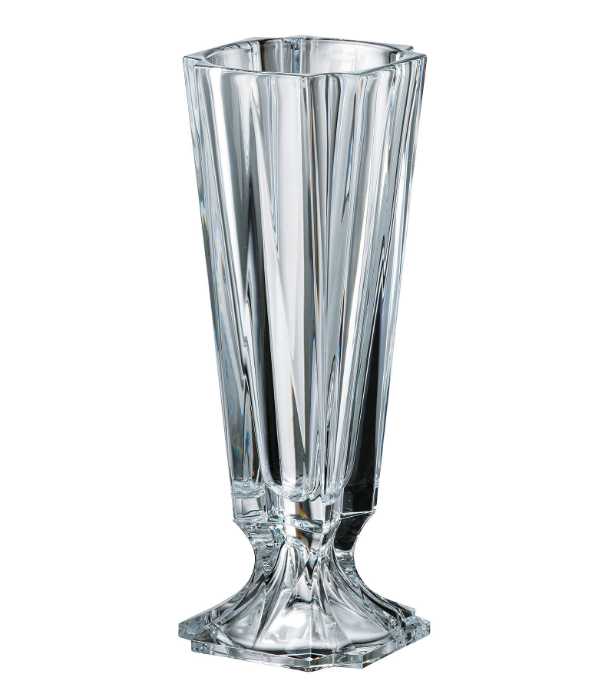 METROPOLITAN-0-390 mm-FLORERO CON PIE-CRYSTALITE- BOHEMIA CRISTAL