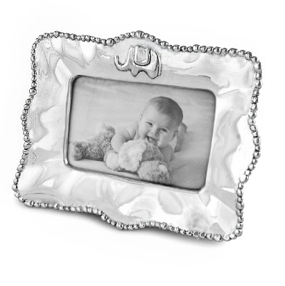 BABY-PLATEADO-15x10 cm-PORTARETRATO ELEFANTE BEBE-BEATRIZ BALL