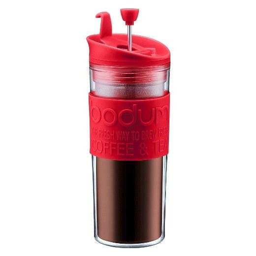 TRAVEL PRESS-ROJO-350 ml-PRENSA CAFÉ EXTRA TAPA-BODUM