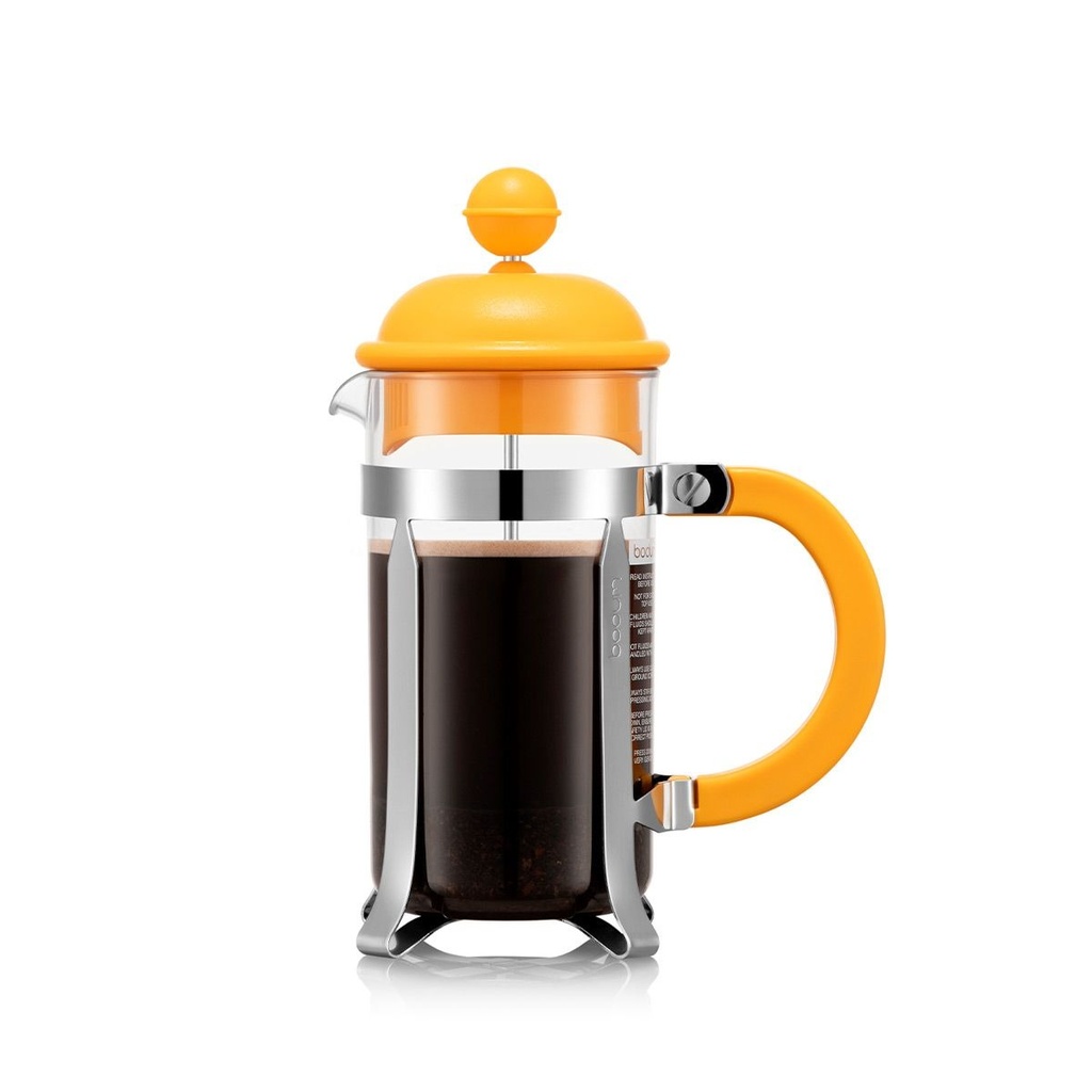 CAFFETTIERA-AMARILLO PLASTICO-350 ml-PRENSA DE CAFÉ 3 TAZAS-BODUM