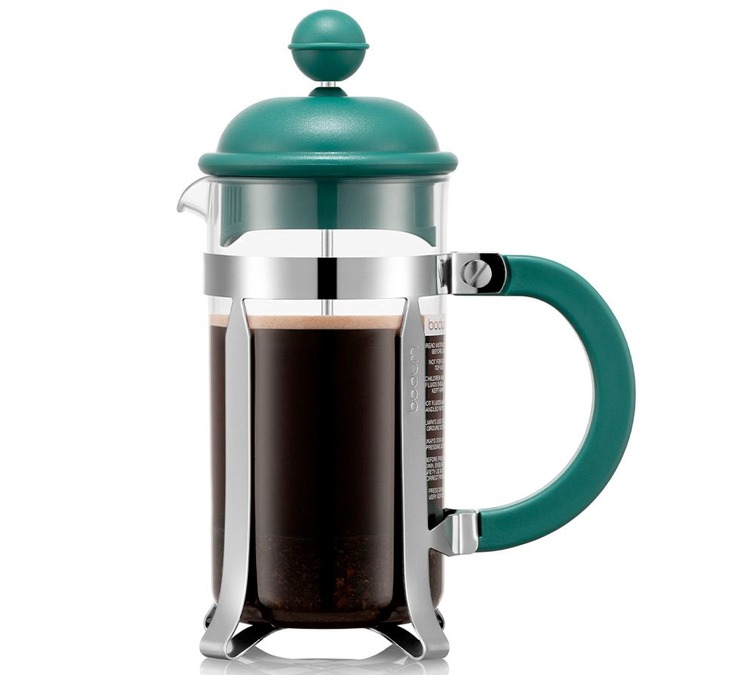 CAFFETTIERA-VERDE BOSQUE PLASTICO-350ml-PRENSA DE CAFÉ 3 TAZAS-BODUM