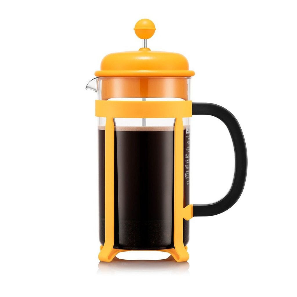 JAVA-AMARILLO PLASTICO-1 L-PRENSA DE CAFÉ 8 TAZAS-BODUM