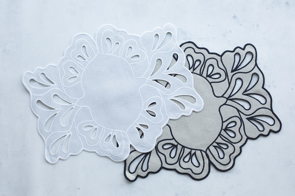 MAOLI-LINO CALADO-AZUL-0-SET AMERICANO DE 6 INDIVIDUALES