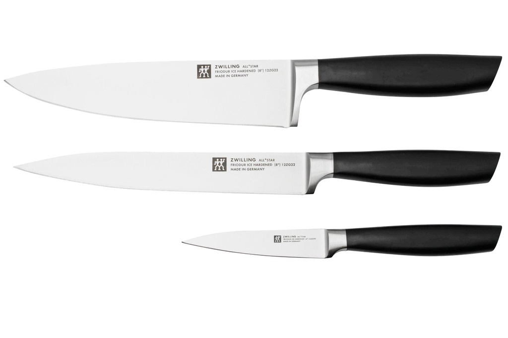 ALL STAR-NEGRO-0-3 CUCHILLOS CHEF SLICING & PARING-ZWILLING