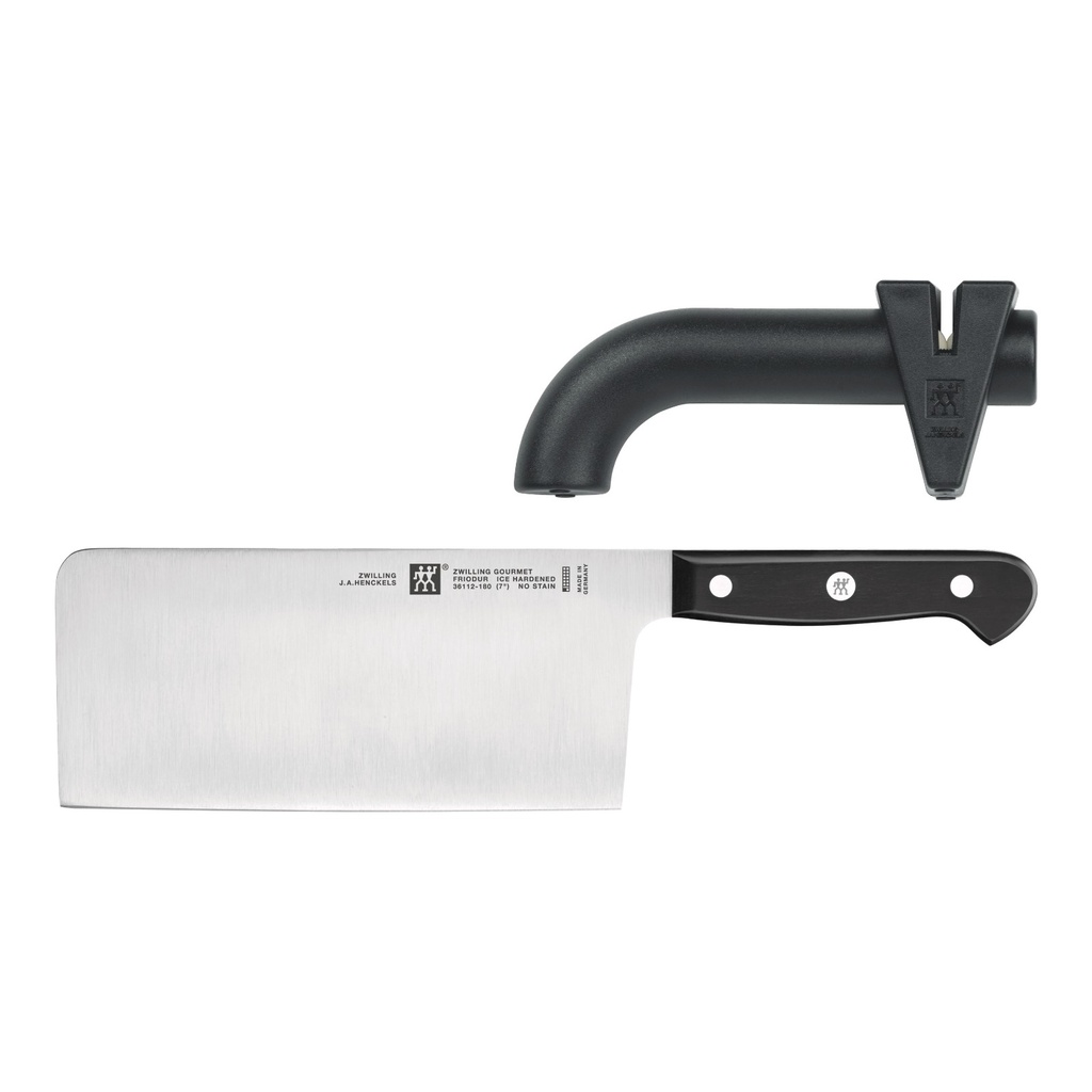 ZWILLING-GOURMET--0-0-SET 2 CUCHILLO CLEAVER Y AFILADOR