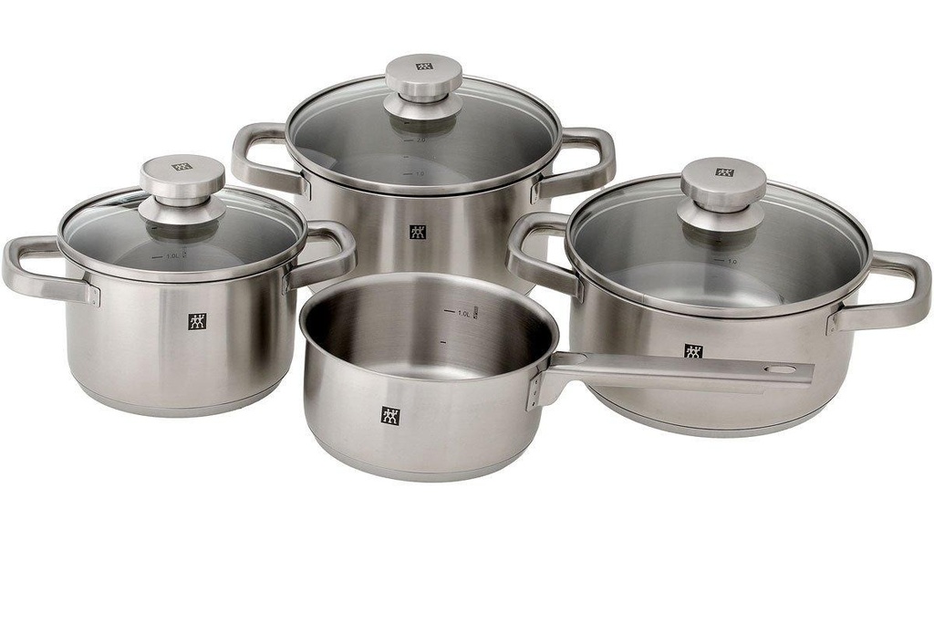 ZWILLING-JOY--ACERO INOXIDABLE 18/10-0-SET DE OLLAS 4 PIEZAS
