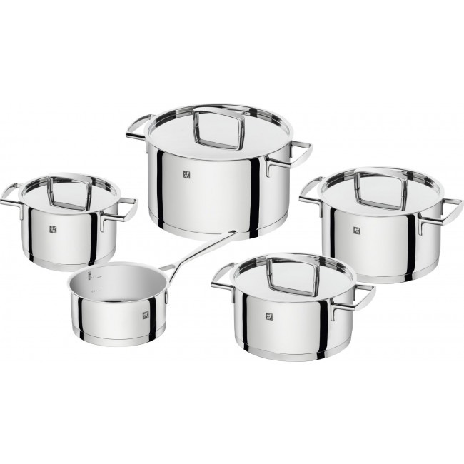 ZWILLING-PASSION--ACERO INOXIDABLE 18/10-0-SET DE OLLAS 5 PIEZAS