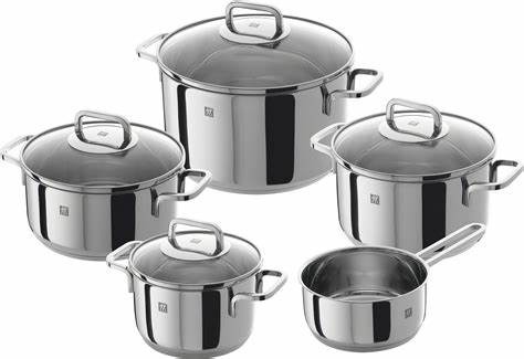 ZWILLING-QUADRO--ACERO INOXIDABLE 18/10-0-SET DE OLLAS 5 PIEZAS