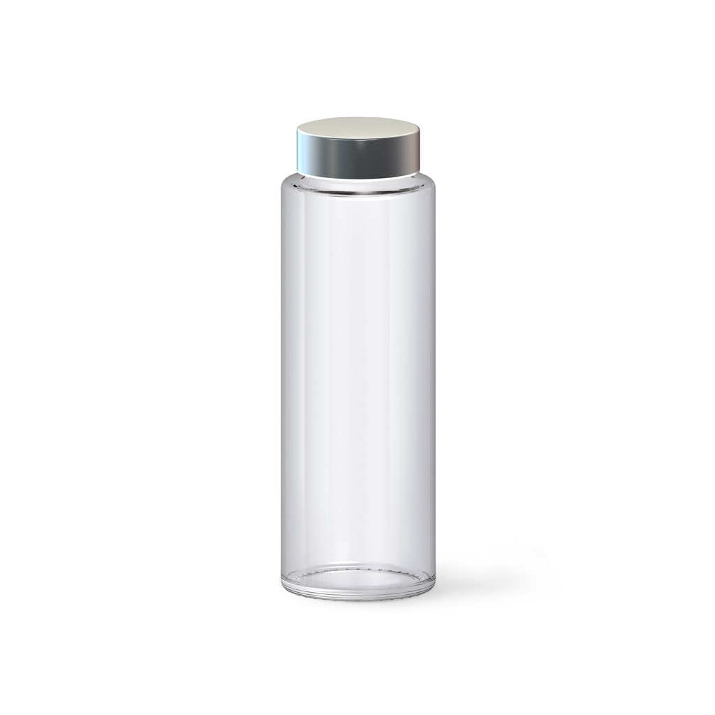 SIMAX-0-500 ml-BOTELLA CON TAPA ACERO INOXIDABLE-BOHEMIA CRISTAL