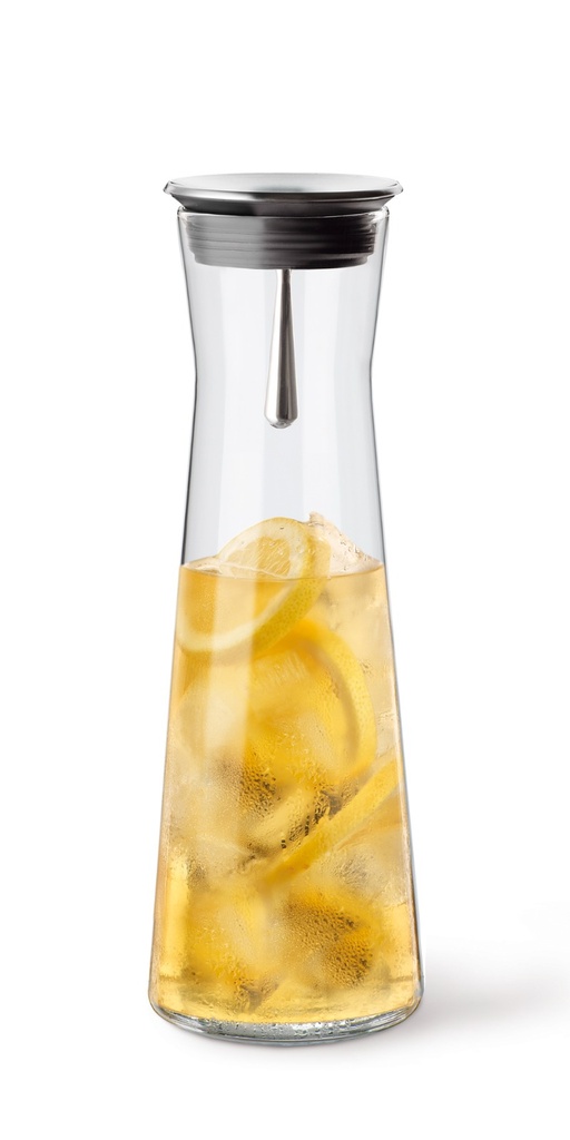 SIMAX-0-1000 ml-GARRAFA CON CANALON METALICO-BOHEMIA CRISTAL