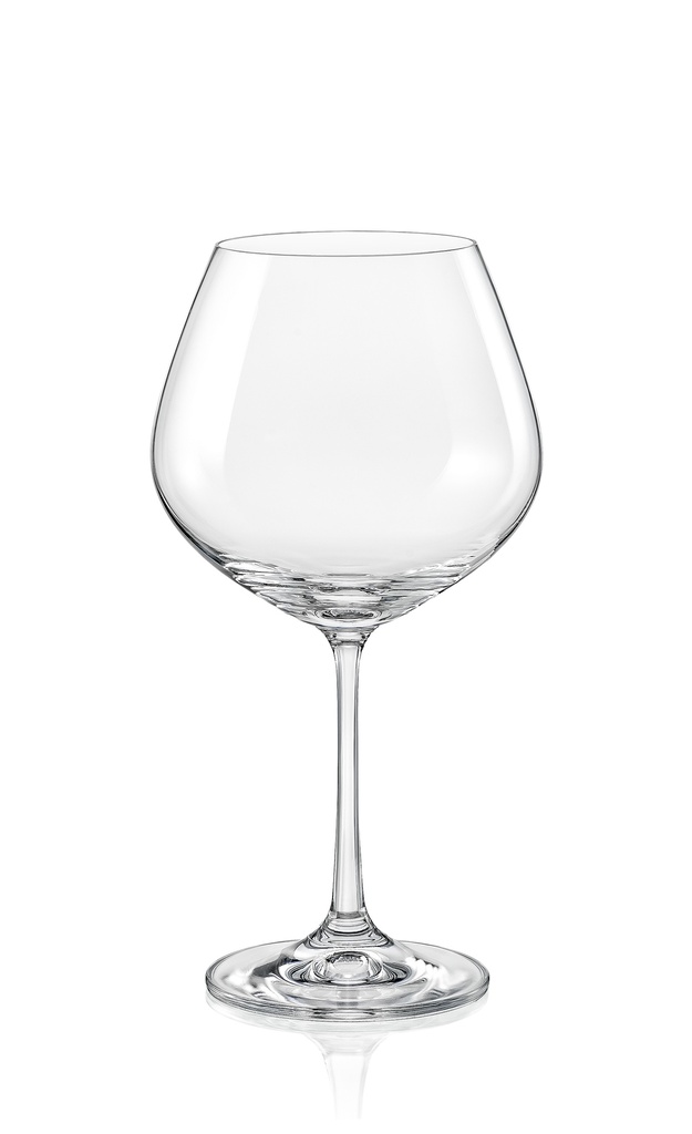 VIOLA-0-570 ml-6 COPAS VINO-BOHEMIA CRISTAL