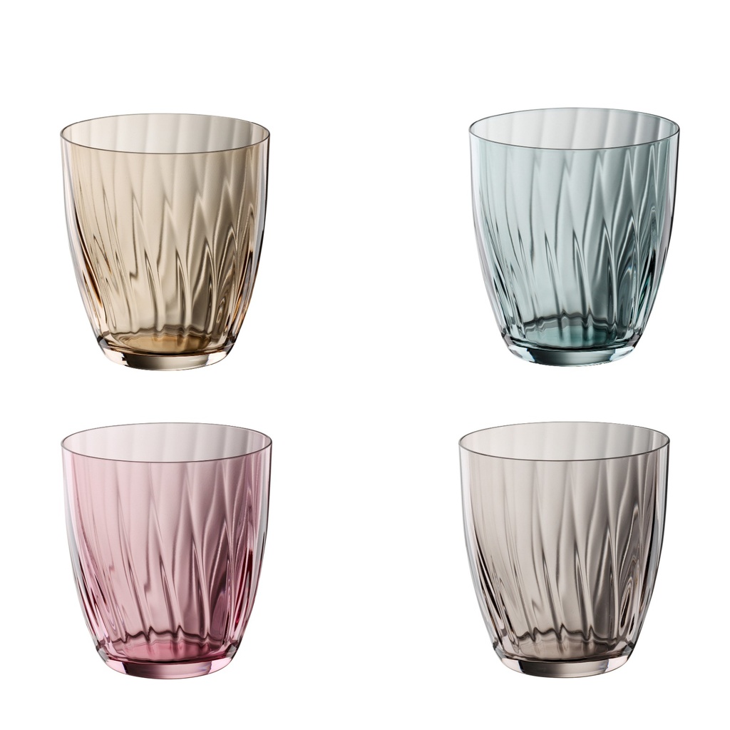 VIVA MILANO-0-260 ml-4 VASOS-BOHEMIA CRISTAL