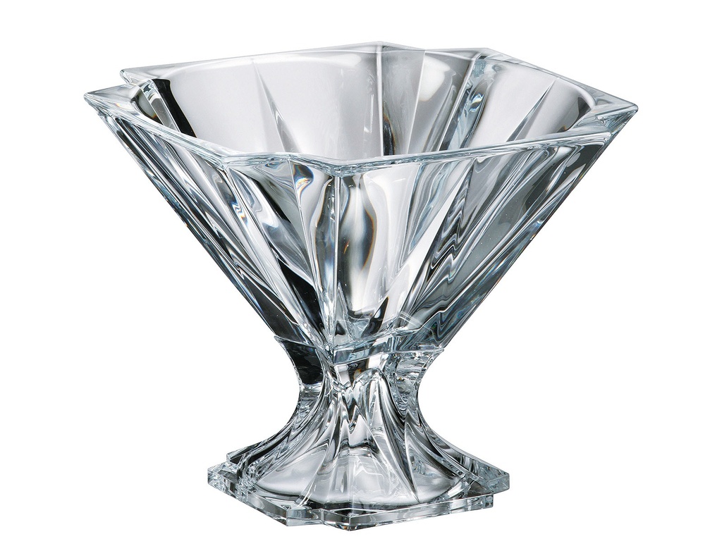 METROPOLITAN-0-305 ml-BOWL CON PIE-C CRISTAL DE BOHEMIA