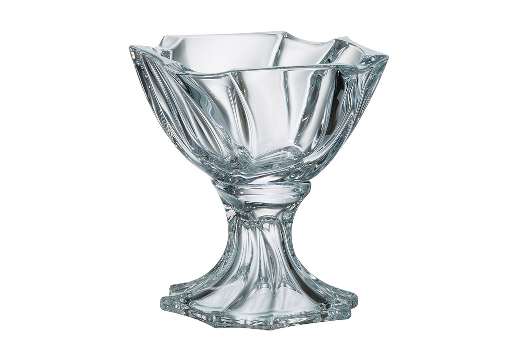 NEPTUNE-0-185 ml-BOWL CON PIE-C CRISTAL DE BOHEMIA