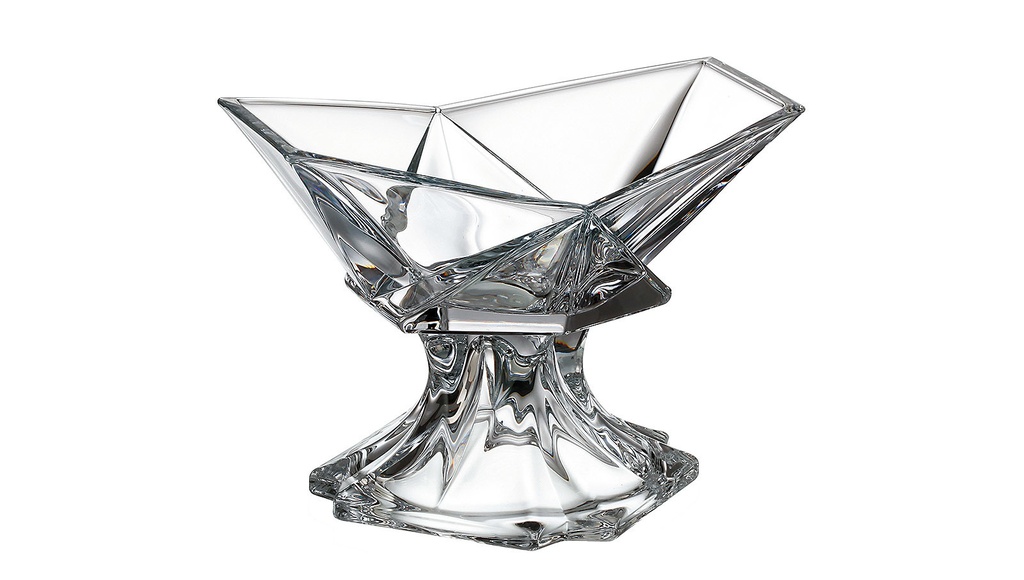 ORIGAMI-0-225 ml-BOWL CON PIE-C CRISTAL DE BOHEMIA