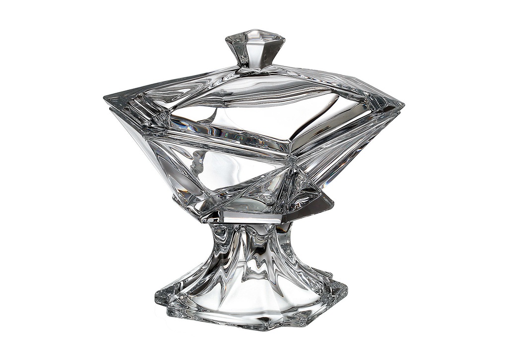 ORIGAMI-0-235 ml-CAJA CON PIE- CRYSTALITE BOHEMIA CRISTAL