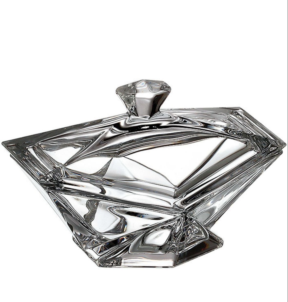 ORIGAMI-0-160 ml-CAJA CON TAPA-C CRISTAL DE BOHEMIA