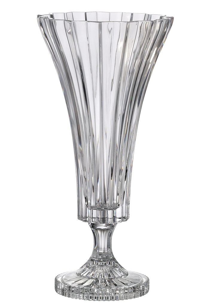 BALLET-0-450 ml-FLORERO CON PIE-C CRISTAL DE BOHEMIA
